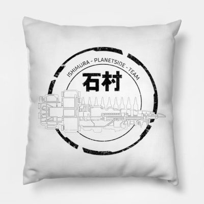 Dead Space Ishimura Planetside Team Black Throw Pillow Official Dead Space Merch