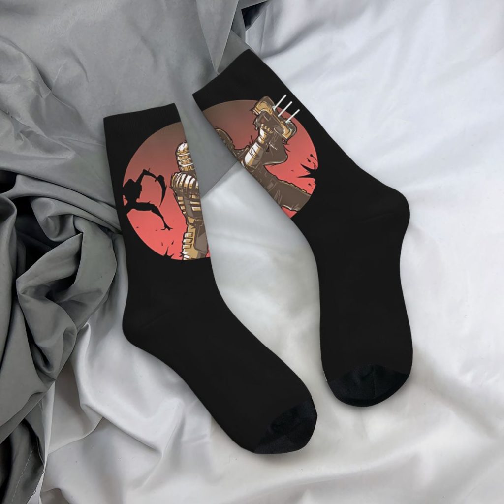 Funny Crazy Sock for Men Remake Hip Hop Harajuku Dead Space Game Happy Breathable Pattern Printed 3 - Dead Space Merch