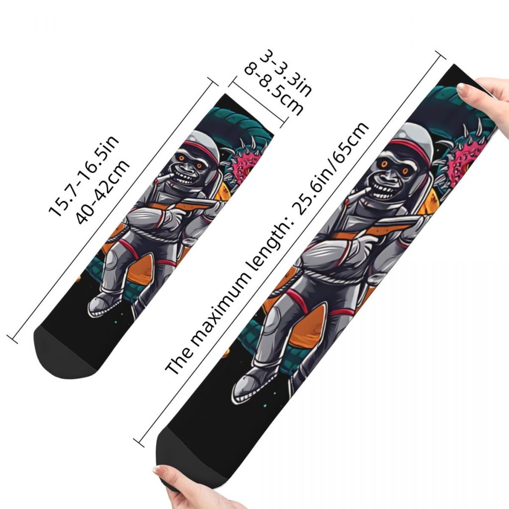 Happy Funny Men s Socks Mr Skull From Space Retro Harajuku Dead Space Game Hip Hop 1 - Dead Space Merch