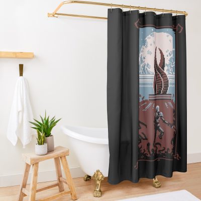 Dead Space Pixelframe Shower Curtain Official Dead Space Merch