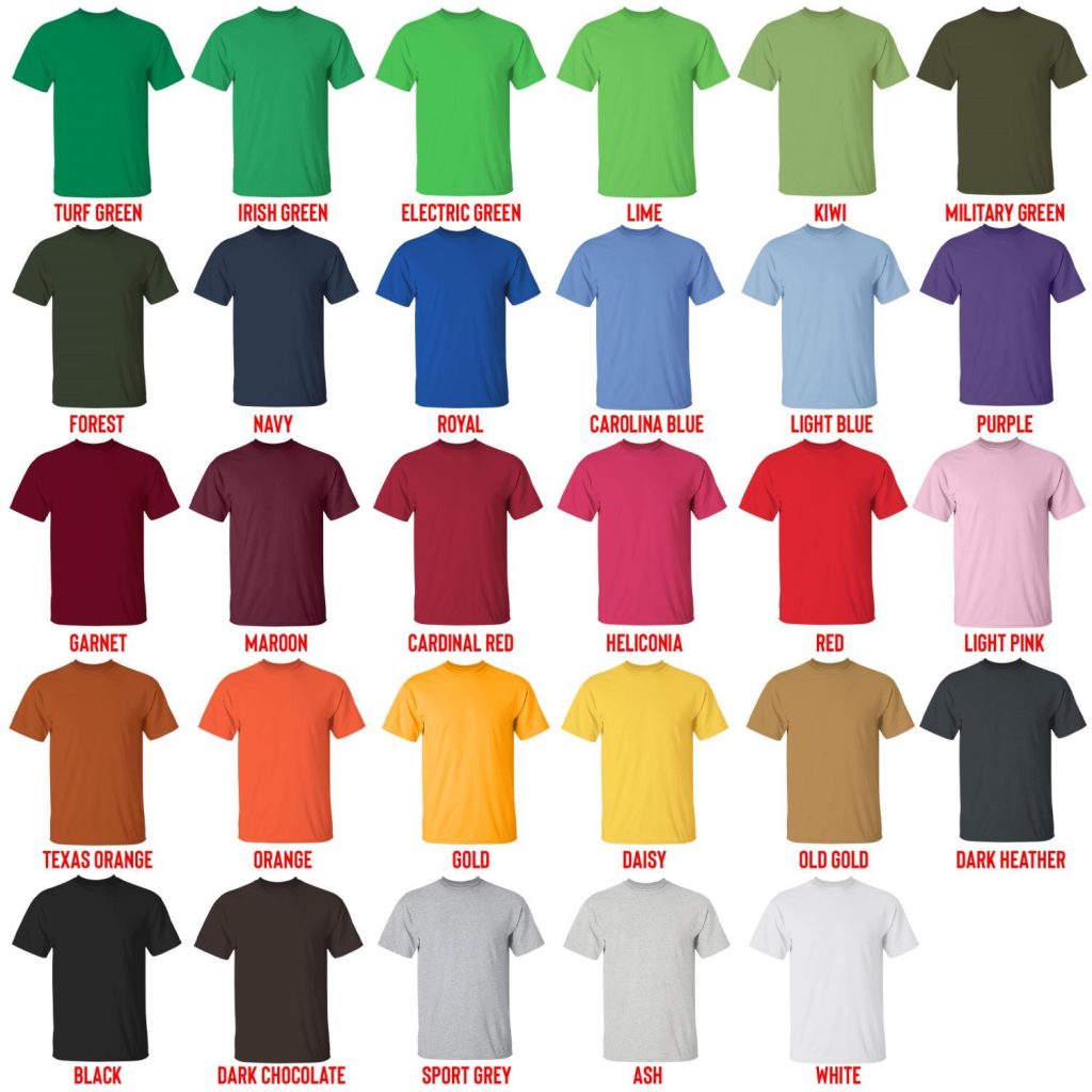 t shirt color chart - Dead Space Merch